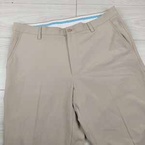 FootJoy Golf Pants Mens‎ 36x28 (36x32) Beige Khaki Straight Leg Flat Front Chino